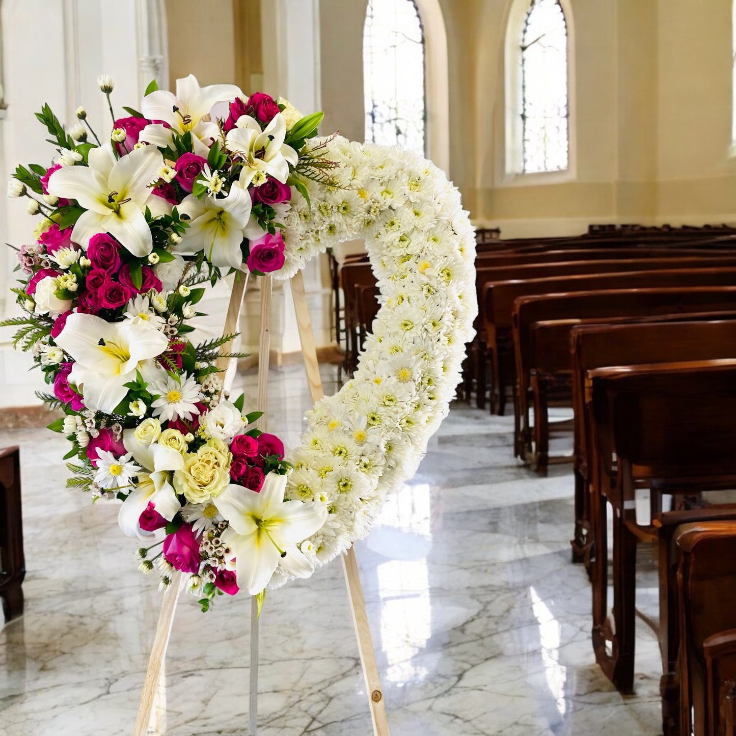 Standard Funeral Heart (032)