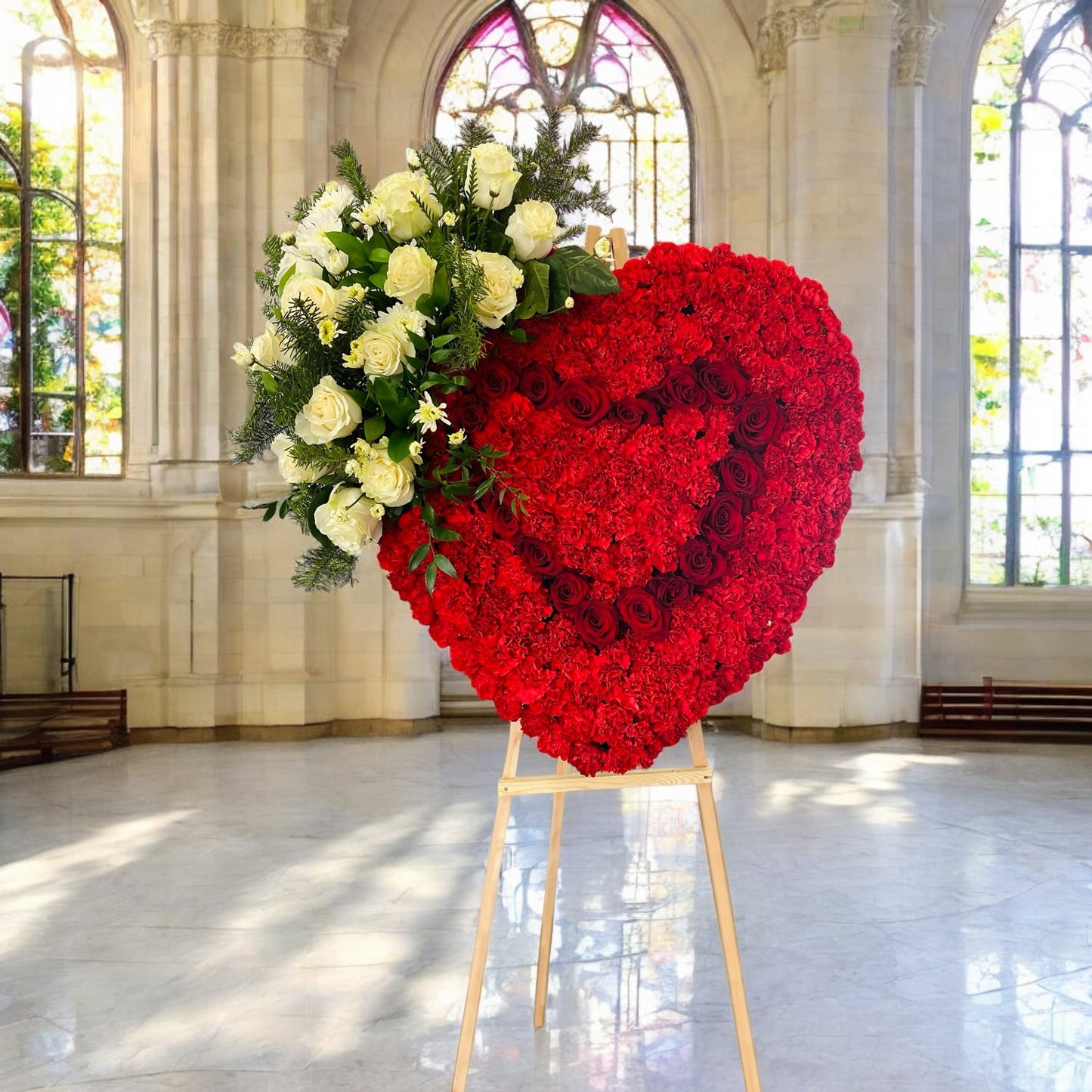 Standard Funeral Heart (030)