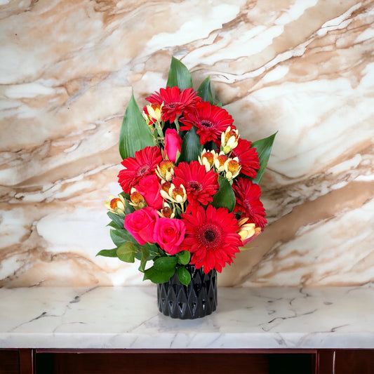 Arrangement With Red Gerbera (037)